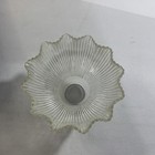 Vintage Ruffled Ribbed Holophane Glass 5 5  Light Lamp Shade With- 2    Fitter