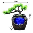 Tabletop Water Fountain Indoor Decor Led Light Desktop Waterfall Resin Ornament
