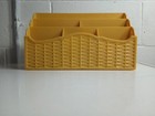 Vnt Yellow Desk Organizer Mcm Acrylic Plastic Mail Office Supplies File Holder 