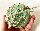 Vintage Japanese Glass Fishing Float Rattle Float Trapped Glass Whistle Float