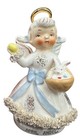 Vtg Lefton April Angel Figurine Easter Basket Bunny Egg Spaghetti Japan Ar1987n