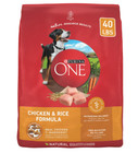 Purina One Dry Dog Food For Adult Dogs High Protein  Real Chicken   Rice  40 Lb