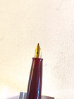 1960s Red Mottled Wearever Lever Filler Fountain Pen Smooth Fine Nib Gold Nib 