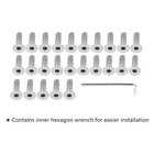 Kit 25 Tornillos Arandela Cnc M6x20mm 6061 T6 Motor Parachoques Sujetador Verde