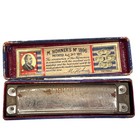 Vintage Hohner Marine Band Harmonica No  1896 Pre-war Mouse Ears Design W Box