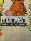 Vintage Parisian Prints All Pure Linen Tea Towel Mid Century Kitchen Retro 29x16