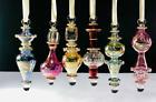 Set Of 7 Egyptian Hand Blown Glass Ornaments Gold Decorative 4 5-5 Inches Long