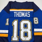 Autographed signed Robert Thomas St  Louis Blue Hockey Jersey Beckett Bas Coa