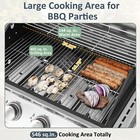 Propane Gas Grill 4 Burners Stainless Steel Grill Cart Outdoor Cooking Bbq 4 1