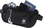 Travel Money Belt - Slim Passport Holder Secure Hidden One Size  Black 