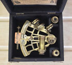 J  Scott London-brass Ship History Sextant With Wooden Box-astrolabe Ship s