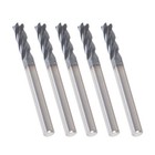 5set 3 16  4 Flute 2  Overall Length Regular Carbide End Mill Tialn Coated New