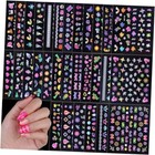 Nail Stickers For Girls - 30 Sheets - Cute Kids Nails - Flower fresh ocean clear