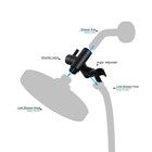 Black Metal Shower Arm Diverter With Handshower Mount For Hand Held Showerhead