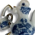 As Is Vtg Miniature Blue White Gold Porcelain Chinese Pattern Doll China