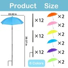 12 Pack Plant Umbrellas Bulk For Outdoor Plants  23 6 Inch Small Garden Plant   