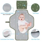 Baby Portable Changing Pad Travel - Waterproof Compact Diaper Changing Mat Wi   