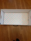 Vintage John-ee Seat Vinyl Folding Cardboard Baby Bed W mattress Travel Baby Bed