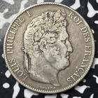 1844-w France 5 Francs Lot t2204 Large Silver Coin 