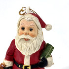 Vintage Santa Claus Christmas Ornament Figurine Holding Teddy Bear   Gift 3 