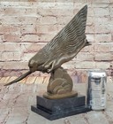 Signed Art Nouveau Nudes Swimmer Bronze Sculpture Vintage Statue Figur Figurine