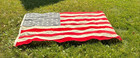 Vintage 48 Star American Flag Sewn Stars Stripes Cotton Linen 33 x54  Large Us