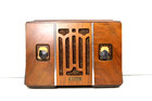 Vintage 1930s Climax Ultra Art Deco Old Antique Chrome Facade Radio