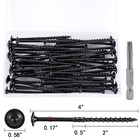50 Pcs  14 X 4 Inch Structural Wood Lag Screws Washer Head T30 Star Bit
