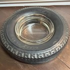 B f  Goodyear Vintage Tire Ashtray Clear Glass  Rubber