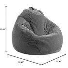 3ft Bean Bag Chairs For Kids teen With Memory Foam Filling Bean Bag Sofa With   
