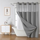 Shower Curtain Waffle Weave Waterproof Fabric Bathroom Set