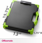 Officemate Carry All Clipboard Storage Box  Letter legal Size  Black   Green