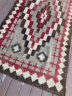 Vintage Navajo Rug Large Red Brown 99  X 47 