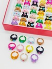 Wholesale 30 50pcs Mix Flocking Monster Cartoon Rings Children Party Finger Gift
