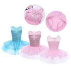 Girls Ballet Dance Leotard Dress Shiny Sequins Tutu Skirt Toddler Kids Costume  