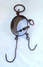 Antique Hanging Fur Trapper s Scale Brass And Wrought Iron Construction