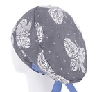 Butterfly Nurse Hat  Surgical Caps Women  Cotton Scrub Cap  Gray Surgeon Bonnet