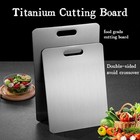 Katuchef Titanium Cutting Board - 100  Pure Cut Titanium Cutting Board  Doubl   