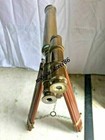 18 Inch Antique Double Barrel Handmade Brass Telescope With Wooden Tripod Stand