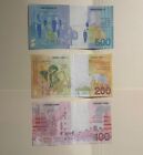 Belgium 100- 200-500 Francs  Banknote  World Currency