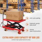 Hydraulic Lift Table Cart  500lbs Capacity  28 5  Lift Height Scissor Lift Table