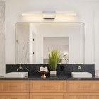 Brivolart Led Brushed Nickel Vanity Light For Bathroom Lighting Fixtures Over