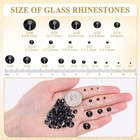 Jet Black Flatback Glass Rhinestones  Great For Crafting   Diy Nail Art Decor