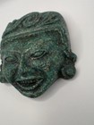 Vintage Mini Mexican Olmec Resin And Crushed Malachite Head  Circa 1960s Rare