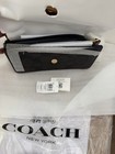 Coach Signature Logo Shoulder Bag With Chain Accent  Brand Card  Brown   Black