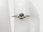 Antique 1920s  3000  55ct Natural Alexandrite Diamond Platinum Wedding Ring