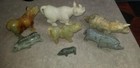 Chinese Artifact Carved Stone Lot Of 7 Rhinoceros Creatures