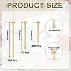 0 6 0 8 1inch Flat Head Pins Jewelry Making Headpins-600pcs  light Gold 