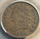 1828 Classic Head Half Cent  13 Stars     Pcgs Vf20      Original Surfaces 