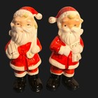  Santa Salt   Pepper Shakers 1950s Vintage Japan Christmas Mcm Holiday Decor